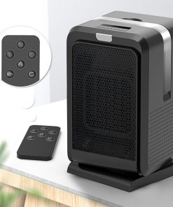 1000W Cool Warm Dual-Purpose Electric Heater, Portable Home Office Smart Air Heater, Silent Shaking Head, Remote Control, EU Plug - Black -Room 1000W Cool Warm Dual Purpose Electric Heater Black 517912 2