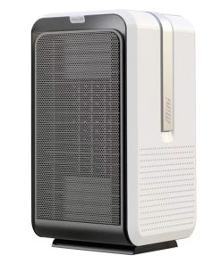 1000W Cool Warm Dual-Purpose Electric Heater, Portable Home Office Smart Air Heater, Silent Shaking Head, Remote Control, EU Plug - White