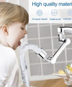 1080-degree Rotating Mechanical Arm Universal Faucet Extender, Bathroom Faucet Splash Head, Double Water Outlets -Room 1080 degree Rotating Faucet Splash Head Double Water Outlets 517996 4