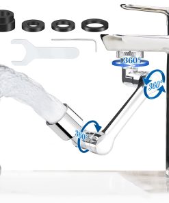 1080-degree Rotating Mechanical Arm Universal Faucet Extender, Bathroom Faucet Splash Head, Single Water Outlet