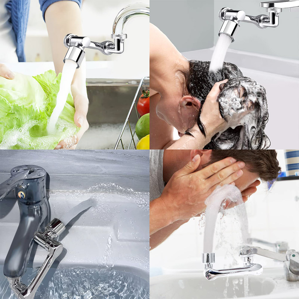 1080-degree Rotating Mechanical Arm Universal Faucet Extender, Bathroom Faucet Splash Head, Single Water Outlet 1080-degree Rotating Mechanical Arm Universal Faucet Extender, Bathroom Faucet Splash Head, Single Water Outlet -Room 1080 degree Rotating Mechanical Arm Universal Faucet Splash Head 517995 2