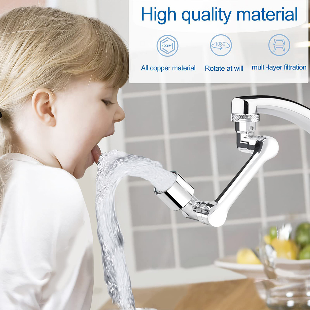 1080-degree Rotating Mechanical Arm Universal Faucet Extender, Bathroom Faucet Splash Head, Single Water Outlet 1080-degree Rotating Mechanical Arm Universal Faucet Extender, Bathroom Faucet Splash Head, Single Water Outlet -Room 1080 degree Rotating Mechanical Arm Universal Faucet Splash Head 517995 4