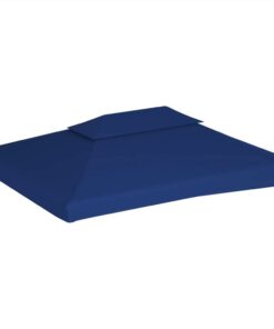 2-Tier Gazebo Top Cover 310 G/m² 4x3 M Blue -Room 2 Tier Gazebo Top Cover 310 g m 4x3 m Blue 437335 3