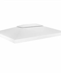 2-Tier Gazebo Top Cover 310 G/m² 4x3 M White