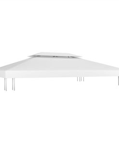 2-Tier Gazebo Top Cover 310 G/m² 4x3 M White -Room 2 Tier Gazebo Top Cover 310 g m 4x3 m White 434818 3
