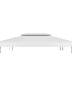 2-Tier Gazebo Top Cover 310 G/m² 4x3 M White -Room 2 Tier Gazebo Top Cover 310 g m 4x3 m White 434818 4