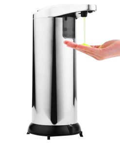 250ML Stainless Automatic Infrared Sensor Hand Sanitizer Soap Dispenser - Silver -Room 250ml stainless auto hand sanitizer soap dispenser silver 1574132662071