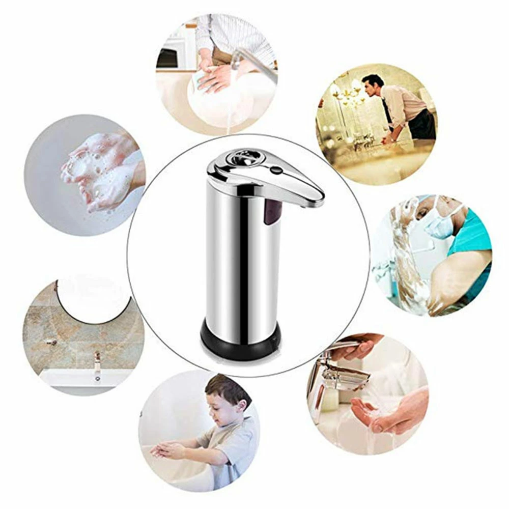 250ML Stainless Automatic Infrared Sensor Hand Sanitizer Soap Dispenser - Silver - Image 6
