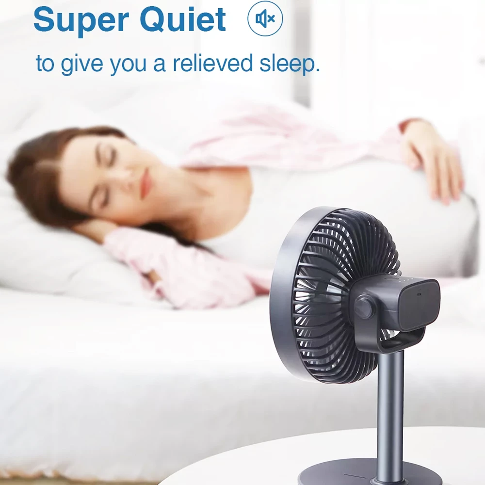 JISULIFE F7B Portable Fan For Home Office Desk Table Clip Fan 4000mAh Battery Usb Rechargeable Silent Fans Ventiladores - Image 2