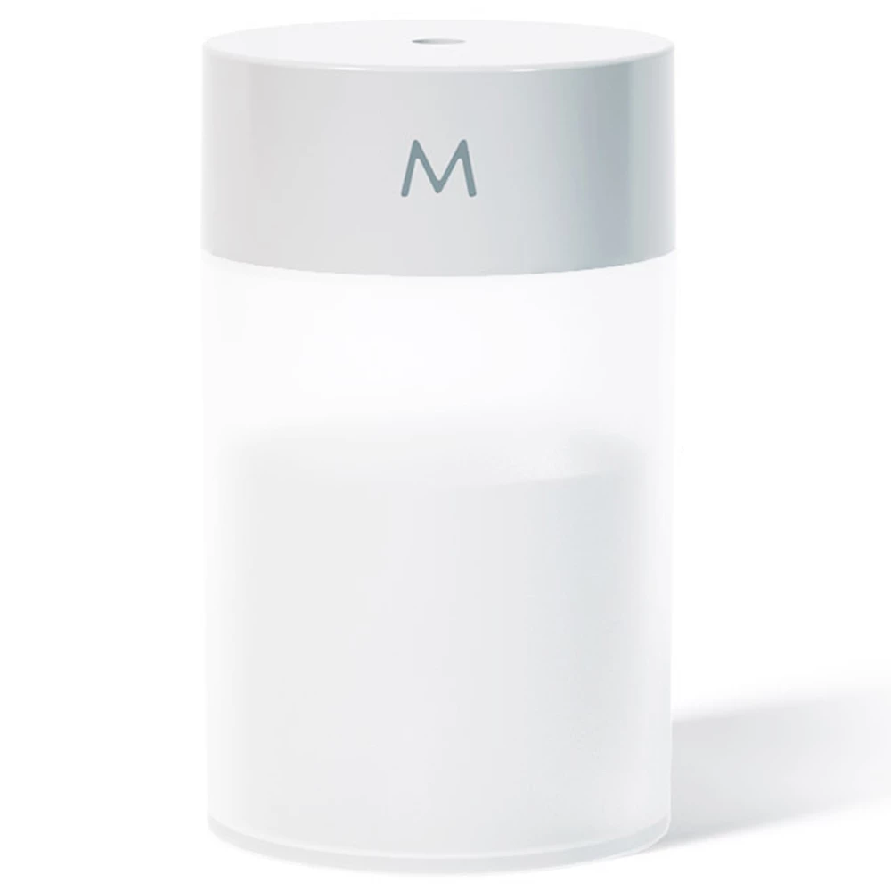 260ML Air Humidifier Ultrasonic Mini Aromatherapy Diffuser Portable Sprayer USB Essential Oil Atomizer LED Lamp - White