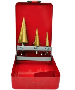 3-Piece HSS Step Drill Set 6 3-Piece HSS Step Drill Set -Room 3 Piece HSS Step Drill Set 433180 4