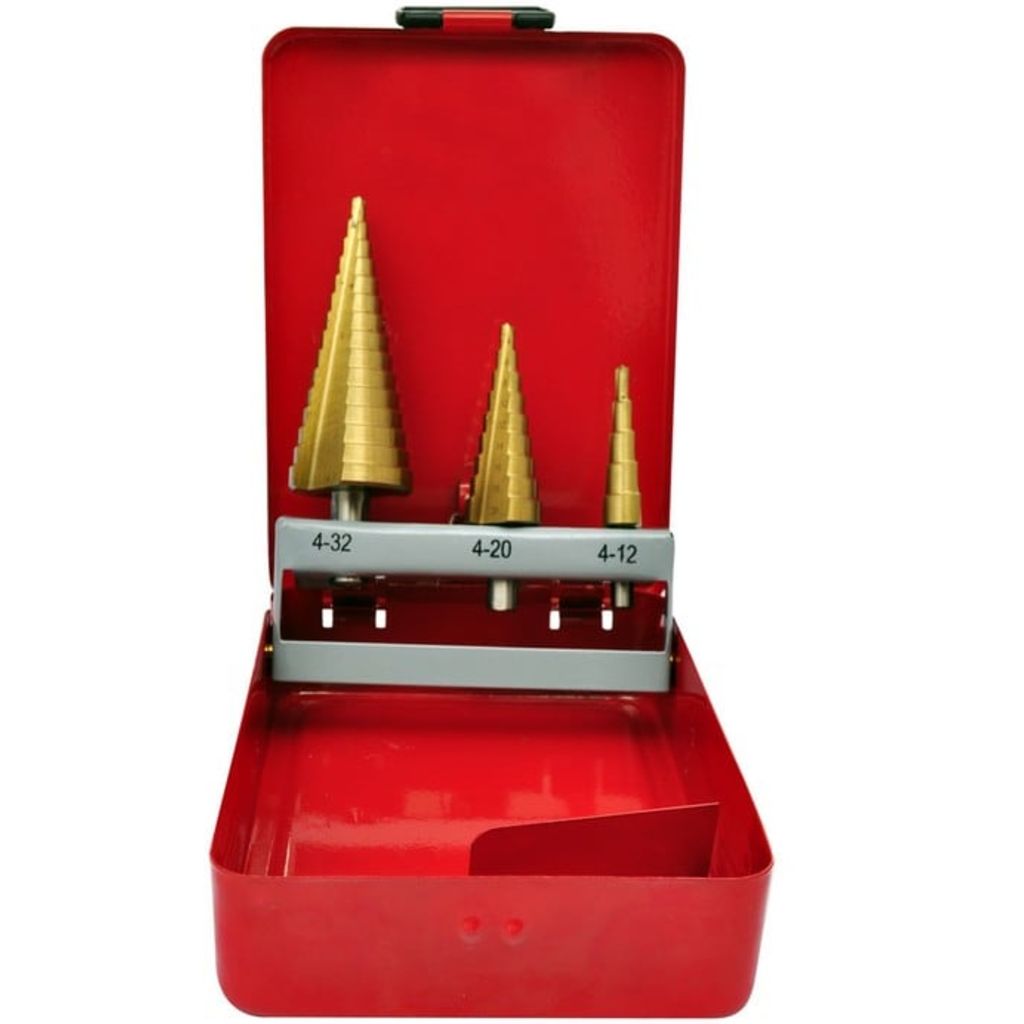 3-Piece HSS Step Drill Set 3-Piece HSS Step Drill Set -Room 3 Piece HSS Step Drill Set 433180 4