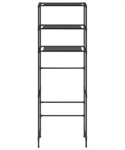 3-Tier Storage Rack Over Toilet Black 53x28x169 Cm -Room 3 Tier Storage Rack over Toilet Black 53x28x169 cm 448045 2