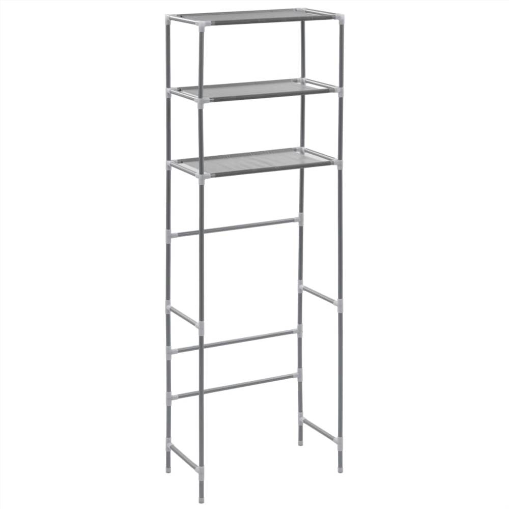 3-Tier Storage Rack over Toilet Silver 53x28x169 cm 3-Tier Storage Rack Over Toilet Silver 53x28x169 Cm -Room 3 Tier Storage Rack over Toilet Silver 53x28x169 cm 439677 1