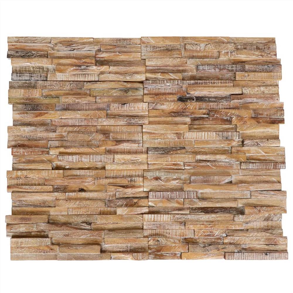 3D Wall Cladding Panels 10 pcs 1.01 m² Solid Teak Wood 3D Wall Cladding Panels 10 Pcs 1.01 M² Solid Teak Wood -Room 3D Wall Cladding Panels 10 pcs 1 01 m Solid Teak Wood 473806 0
