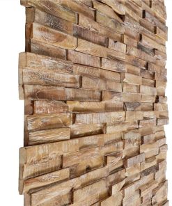 3D Wall Cladding Panels 10 Pcs 1.01 M² Solid Teak Wood 4 3D Wall Cladding Panels 10 Pcs 1.01 M² Solid Teak Wood -Room 3D Wall Cladding Panels 10 pcs 1 01 m Solid Teak Wood 473806 2