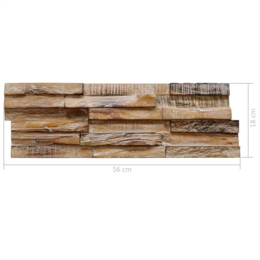 3D Wall Cladding Panels 10 pcs 1.01 m² Solid Teak Wood 3D Wall Cladding Panels 10 Pcs 1.01 M² Solid Teak Wood -Room 3D Wall Cladding Panels 10 pcs 1 01 m Solid Teak Wood 473806 4