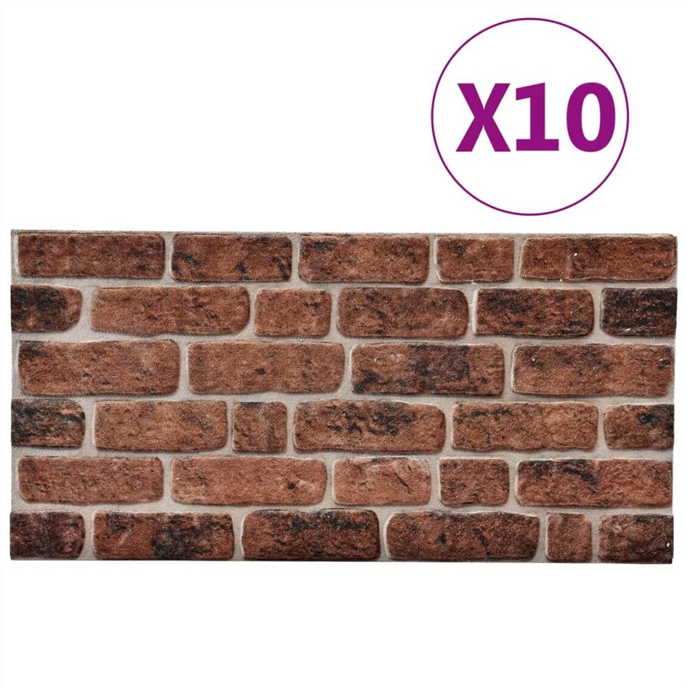 3D Wall Panels with Dark Brown Brick Design 10 pcs EPS 3D Wall Panels With Dark Brown Brick Design 10 Pcs EPS -Room 3D Wall Panels with Dark Brown Brick Design 10 pcs EPS 499998 1