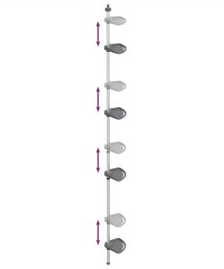 4-Tier Telescopic Shower Corner Shelf Silver Aluminium -Room 4 Tier Telescopic Shower Corner Shelf Silver Aluminium 515673 3