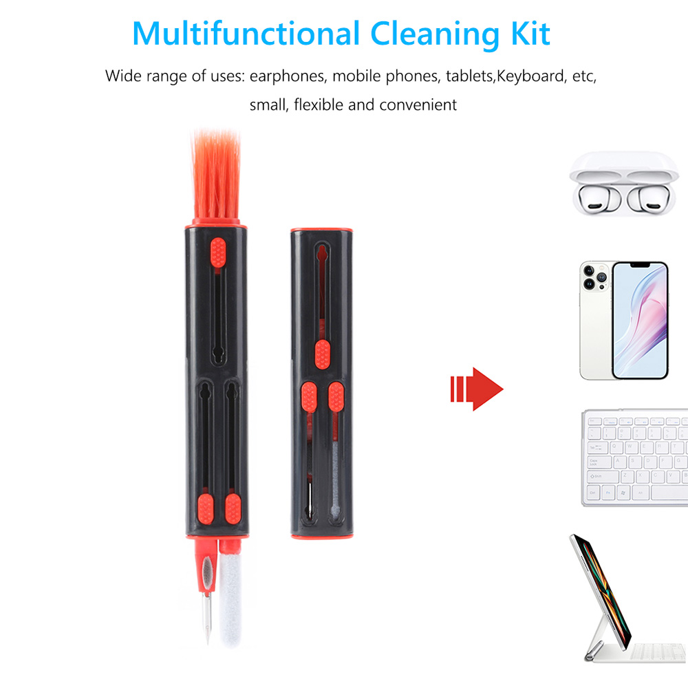 4 in 1 Bluetooth Earphone Cleaning Pen Kit, Telescopic Pen Computer Keyboard Cleaning Brush Dust Remover - Red 4 In 1 Bluetooth Earphone Cleaning Pen Kit, Telescopic Pen Computer Keyboard Cleaning Brush Dust Remover - Red -Room 4 in 1 Bluetooth Earphone Cleaning Pen Kit Red 508969 5
