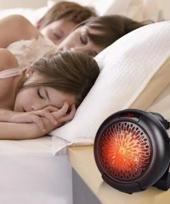 400W Electric Fan Heater, Mini Portable Round Air Heater, Ceramic Heating Element Desktop Winter Warmer, LED Display - Black -Room 400W Electric Fan Heater Black 517433 2