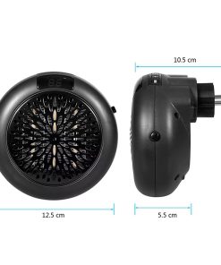 400W Electric Fan Heater, Mini Portable Round Air Heater, Ceramic Heating Element Desktop Winter Warmer, LED Display - Black -Room 400W Electric Fan Heater Black 517433 4
