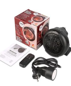 400W Electric Fan Heater, Mini Portable Round Air Heater, Ceramic Heating Element Desktop Winter Warmer, LED Display - Black -Room 400W Electric Fan Heater Black 517433 5