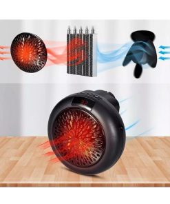 400W Electric Fan Heater, Mini Portable Round Air Heater, Ceramic Heating Element Desktop Winter Warmer, LED Display - White 6 400W Electric Fan Heater, Mini Portable Round Air Heater, Ceramic Heating Element Desktop Winter Warmer, LED Display - White -Room 400W Electric Fan Heater White 517434 4