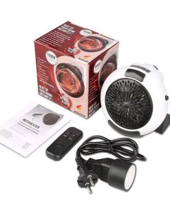 400W Electric Fan Heater, Mini Portable Round Air Heater, Ceramic Heating Element Desktop Winter Warmer, LED Display - White 7 400W Electric Fan Heater, Mini Portable Round Air Heater, Ceramic Heating Element Desktop Winter Warmer, LED Display - White -Room 400W Electric Fan Heater White 517434 5