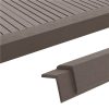 5 Pcs Decking Angle Trims WPC 170 Cm Dark Brown