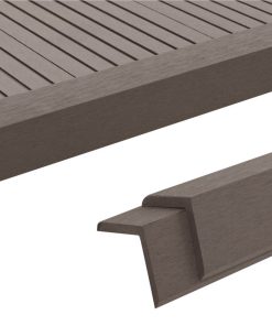 5 Pcs Decking Angle Trims WPC 170 Cm Dark Brown