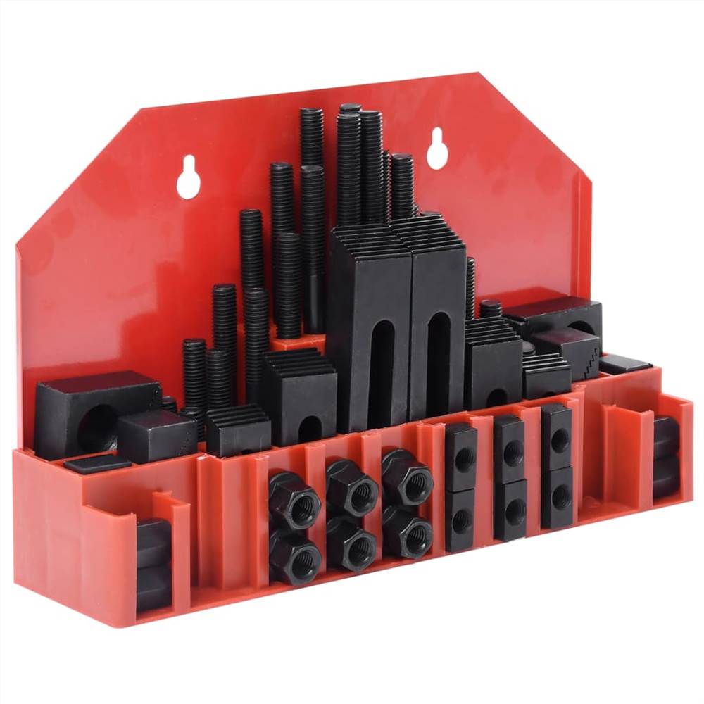 58 Pieces Clamping Set Steel T Slot M12 58 Pieces Clamping Set Steel T Slot M12 -Room 58 Pieces Clamping Set Steel T Slot M12 450184 0