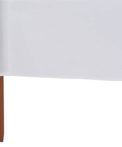6-panel Wind Screen Fabric 800x120 Cm Sand White 6 6-panel Wind Screen Fabric 800x120 Cm Sand White -Room 6 panel Wind Screen Fabric 800x120 cm Sand White 468736 4