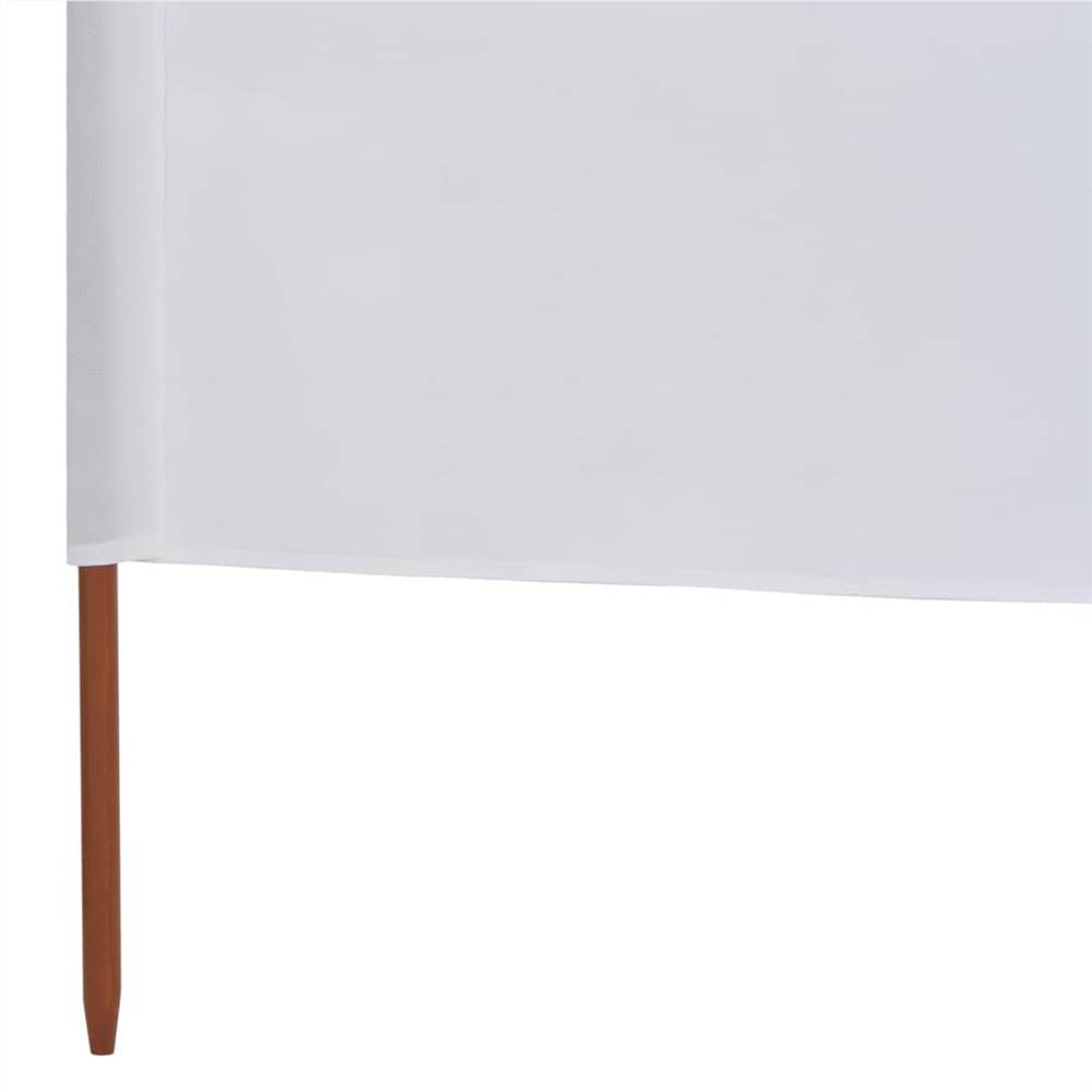 6-panel Wind Screen Fabric 800x120 cm Sand White 6-panel Wind Screen Fabric 800x120 Cm Sand White -Room 6 panel Wind Screen Fabric 800x120 cm Sand White 468736 4