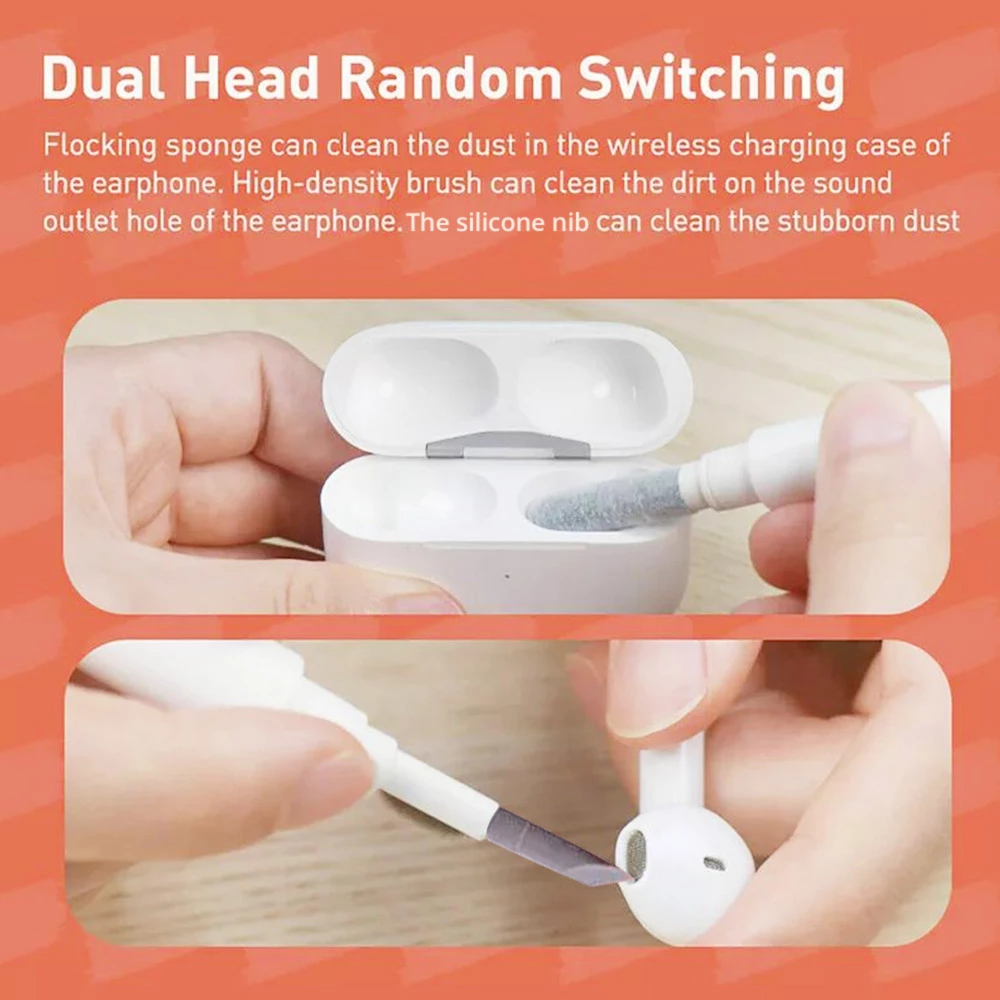 7 In 1 Computer Keyboard Cleaner Brush Kit, Earphone Cleaning Pen Keycap Puller Dust Remover Tool Kit - Blue - Image 3