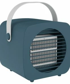 Air Cooler Small Air Conditioner Fan Spray Humidification Refrigeration Aromatherapy Cooling Fan - Blue