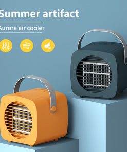 Air Cooler Small Air Conditioner Fan Spray Humidification Refrigeration Aromatherapy Cooling Fan - Blue -Room Air Cooler Small Air Conditioner Fan Blue 510143 2