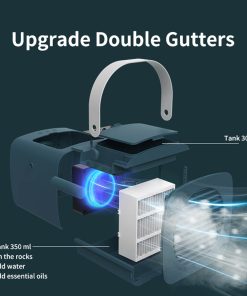 Air Cooler Small Air Conditioner Fan Spray Humidification Refrigeration Aromatherapy Cooling Fan - Blue -Room Air Cooler Small Air Conditioner Fan Blue 510143 3