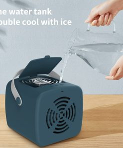 Air Cooler Small Air Conditioner Fan Spray Humidification Refrigeration Aromatherapy Cooling Fan - Blue -Room Air Cooler Small Air Conditioner Fan Blue 510143 4