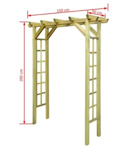 Arbour / Rose Arch 150x50x200 Cm Impregnated Wood 4 Arbour / Rose Arch 150x50x200 Cm Impregnated Wood -Room Arbour Rose Arch 150x50x200 cm Impregnated Wood 447301 2