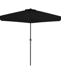 Balcony Parasol With Aluminium Pole Black 300x150x253 Cm Half 4 Balcony Parasol With Aluminium Pole Black 300x150x253 Cm Half -Room Balcony Parasol with Aluminium Pole Black 300x150x253 cm Half 456358 2