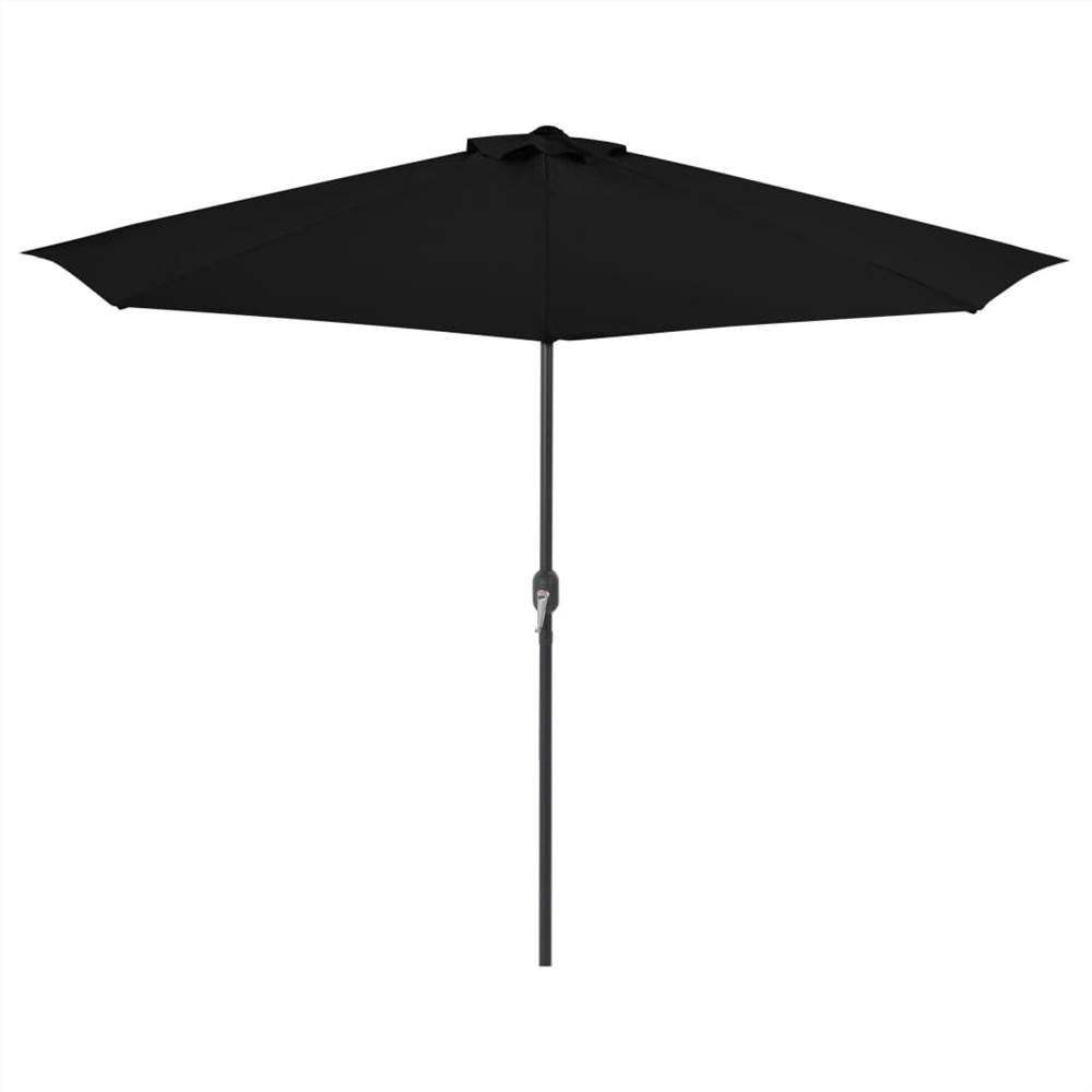 Balcony Parasol with Aluminium Pole Black 300x150x253 cm Half Balcony Parasol With Aluminium Pole Black 300x150x253 Cm Half -Room Balcony Parasol with Aluminium Pole Black 300x150x253 cm Half 456358 2