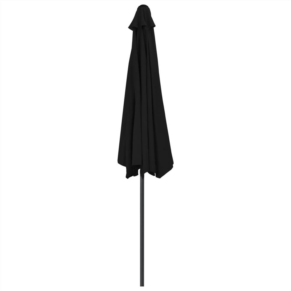 Balcony Parasol with Aluminium Pole Black 300x150x253 cm Half Balcony Parasol With Aluminium Pole Black 300x150x253 Cm Half -Room Balcony Parasol with Aluminium Pole Black 300x150x253 cm Half 456358 4