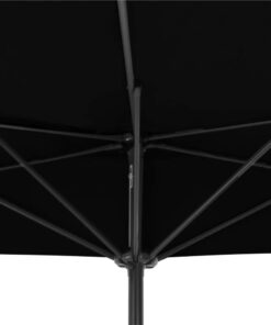 Balcony Parasol With Aluminium Pole Black 300x150x253 Cm Half 7 Balcony Parasol With Aluminium Pole Black 300x150x253 Cm Half -Room Balcony Parasol with Aluminium Pole Black 300x150x253 cm Half 456358 5
