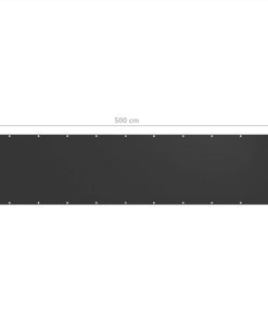 Balcony Screen Anthracite 120x500 Cm Oxford Fabric -Room Balcony Screen Anthracite 120x500 cm Oxford Fabric 468147 4