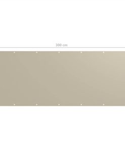Balcony Screen Beige 120x300 Cm Oxford Fabric 6 Balcony Screen Beige 120x300 Cm Oxford Fabric -Room Balcony Screen Beige 120x300 cm Oxford Fabric 456949 4