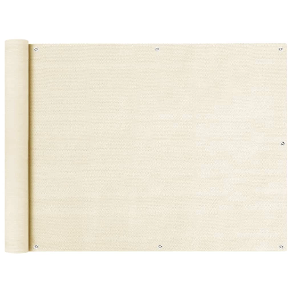 Balcony Screen Cream 90x600 Cm HDPE