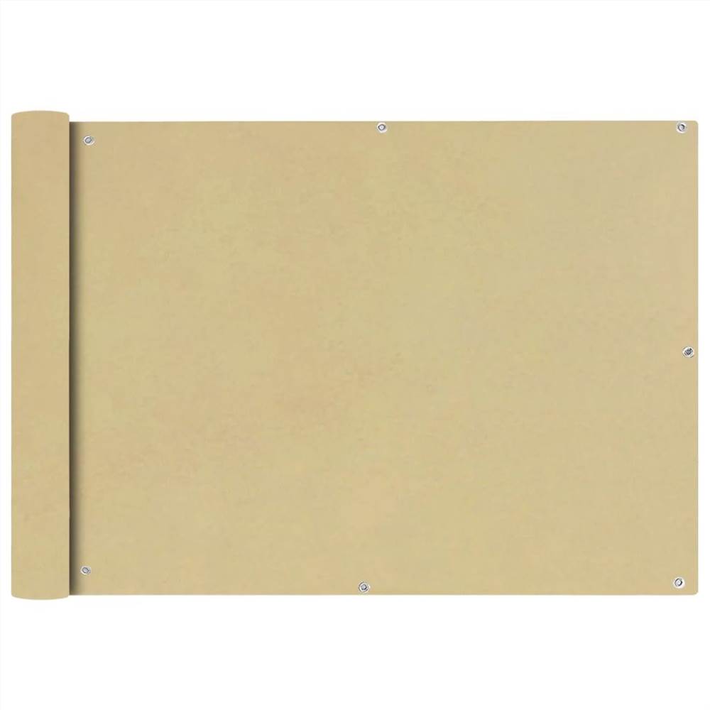 Balcony Screen Oxford Fabric 75x400 cm Beige Balcony Screen Oxford Fabric 75x400 Cm Beige -Room Balcony Screen Oxford Fabric 75x400 cm Beige 448853 0