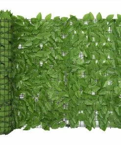 Balcony Screen With Green Leaves 600x100 Cm