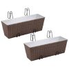 Balcony Trapezoid Rattan Planter Set 50 Cm 2 Pcs Brown 1 Balcony Trapezoid Rattan Planter Set 50 Cm 2 Pcs Brown -Room Balcony Trapezoid Rattan Planter Set 50 cm 2 pcs Brown 437311 0